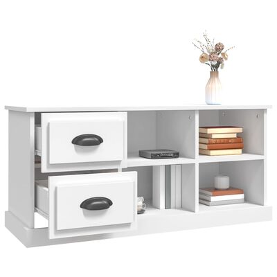 vidaXL TV Cabinet White 102x35.5x47.5 cm Engineered Wood