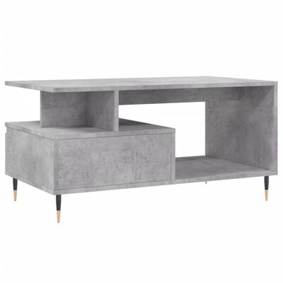 vidaXL Coffee Table Concrete Grey 90x49x45 cm Engineered Wood