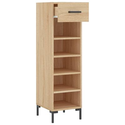 vidaXL Shoe Cabinet Sonoma Oak 30x35x105 cm Engineered Wood