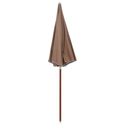 vidaXL Garden Parasol with Steel Pole 240 cm Taupe