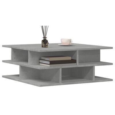 vidaXL Coffee Table Concrete Grey 70x70x29 cm Engineered Wood