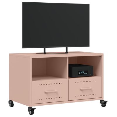 vidaXL TV Cabinet Pink 68x39x43.5 cm Steel