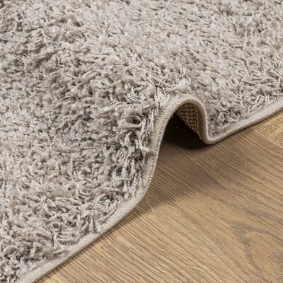 vidaXL Shaggy Rug PAMPLONA High Pile Modern Beige 160x160 cm