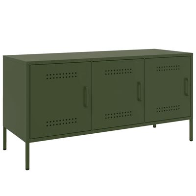 vidaXL TV Cabinet Olive Green 100.5x39x50.5 cm Steel