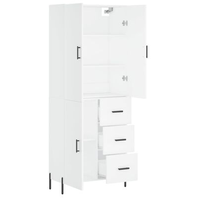 vidaXL Highboard White 69.5x34x180 cm Engineered Wood