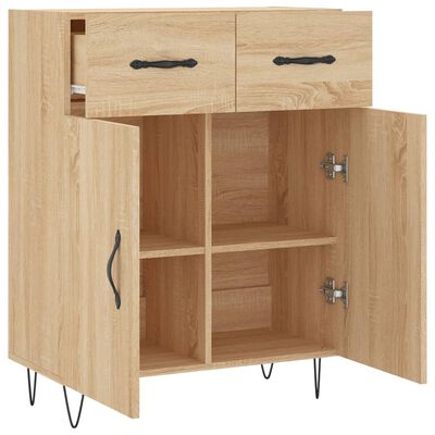 vidaXL Sideboard Sonoma Oak 69.5x34x90 cm Engineered Wood