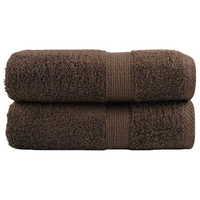 vidaXL Premium Soap Towels SOLUND 2pcs Brown 30x30cm 600gsm