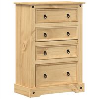 vidaXL Chest of Drawers Corona 80x43x114 cm Solid Wood Pine