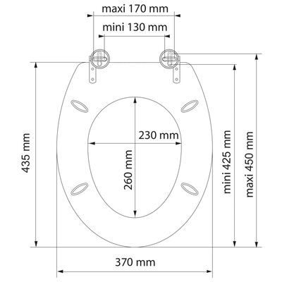 SCHÜTTE Toilet Seat GREY STEEL MDF