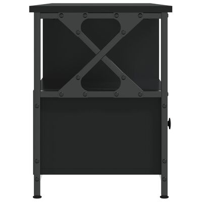 vidaXL TV Cabinet Black 102x33x45 cm Engineered Wood&Iron