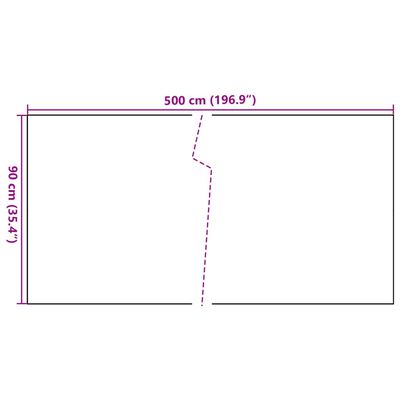 vidaXL Balcony Screen White 500x90 cm Poly Rattan