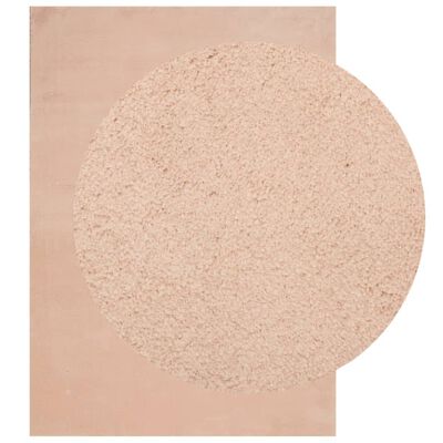 vidaXL Rug HUARTE Short Pile Soft and Washable Blush 240x340 cm