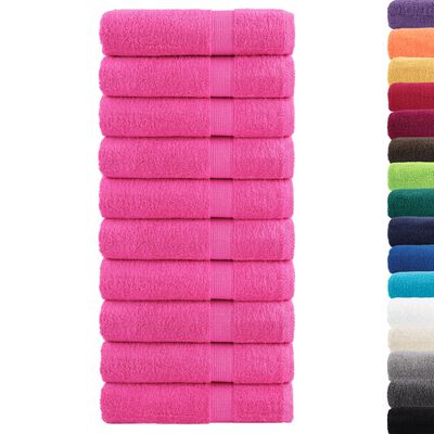 vidaXL Premium Shower Towels SOLUND 10 pcs Pink 70x140 cm 600 gsm