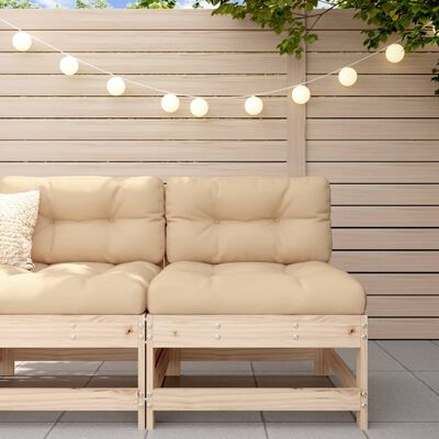 vidaXL Garden Middle Sofa Solid Wood Pine