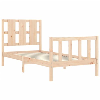 vidaXL Bed Frame without Mattress Small Single Solid Wood Pine