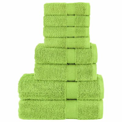 vidaXL 8 Piece Premium Towel Set SOLUND Apple Green 600 gsm