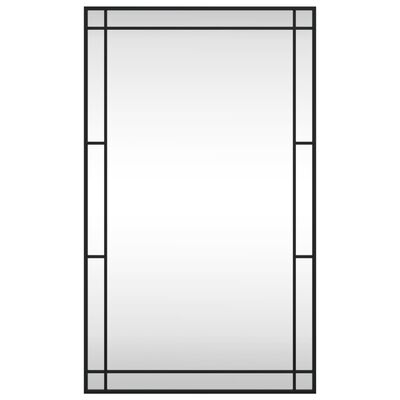 vidaXL Wall Mirror Black 60x100 cm Rectangle Iron