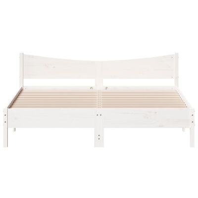 vidaXL Bed Frame without Mattress White 200x200 cm Solid Wood Pine