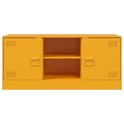 vidaXL TV Cabinet Mustard Yellow 99x39x44 cm Steel