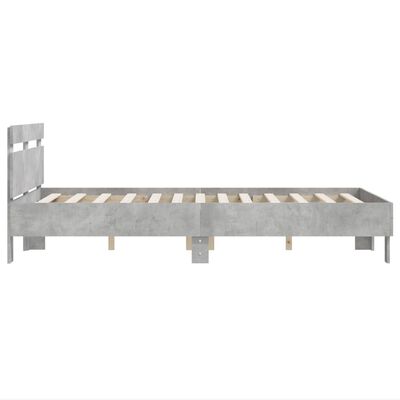 vidaXL Bed Frame without Mattress Concrete Grey 135x190 cm Double