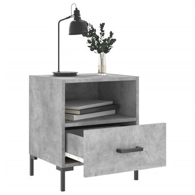 vidaXL Bedside Cabinets 2 pcs Concrete Grey 40x35x47.5 cm Engineered Wood