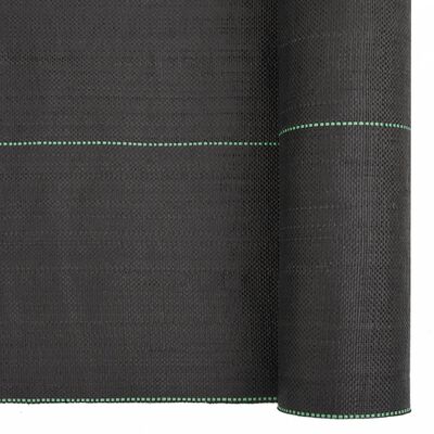 vidaXL Weed Membrane Black 1.5x25 m PP