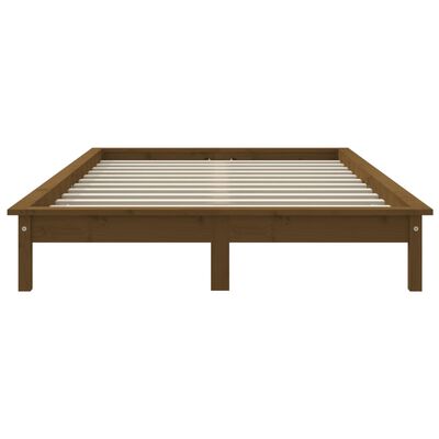 vidaXL Bed Frame without Mattress Honey Brown Super King Size Solid Wood