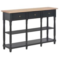 vidaXL Console Table Black 120x30x76 cm MDF