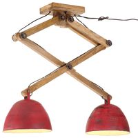vidaXL Ceiling Lamp 25 W Distressed Red 29x18x85 cm E27