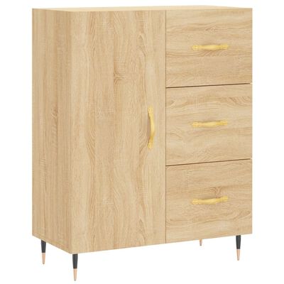 vidaXL Sideboard Sonoma Oak 69.5x34x90 cm Engineered Wood