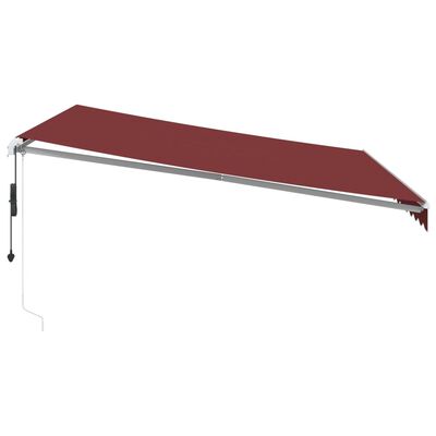 vidaXL Automatic Retractable Awning Burgundy 400x300 cm