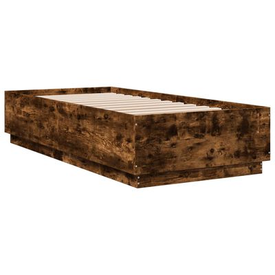 vidaXL Bed Frame without Mattress Smoked Oak 90x200 cm