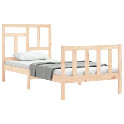 vidaXL Bed Frame without Mattress Small Single Solid Wood Pine