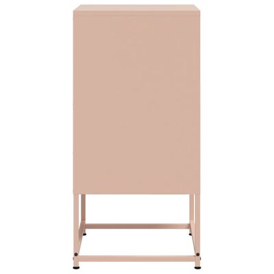 vidaXL Bedside Cabinet Pink 36x39x78 cm Steel