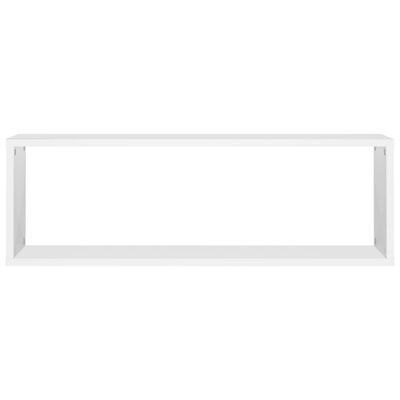 vidaXL Wall Cube Shelf 2 pcs White 80x15x26.5 cm Engineered Wood