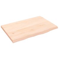 vidaXL Table Top 60x40x2 cm Untreated Solid Wood Oak
