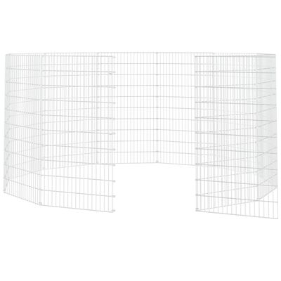 vidaXL Free Range Animal Enclosure 12-Panel 54x100 cm Galvanised Iron