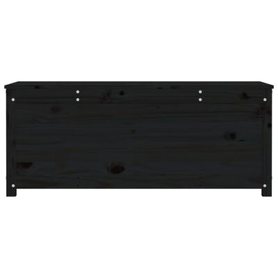 vidaXL Storage Box Black 110x50x45.5 cm Solid Wood Pine