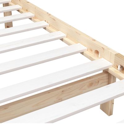 vidaXL Bed Frame without Mattress Solid Wood 90x200 cm (810067+814124)