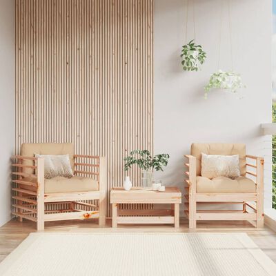 vidaXL Garden Chairs 2 pcs Solid Wood Pine