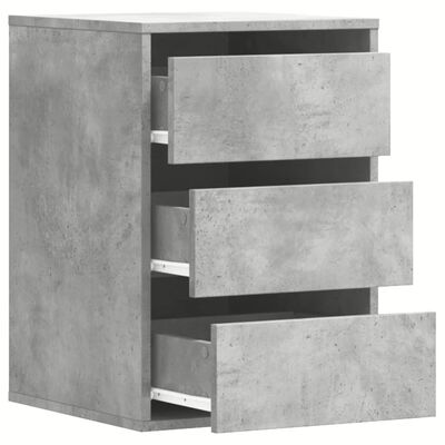 vidaXL Corner Chest of Drawers Concrete Grey 40x41x58 cm Engineered Wood