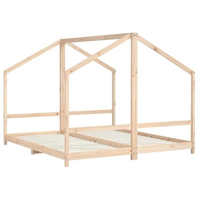 vidaXL Kids Bed Frame 2x(90x200) cm Solid Wood Pine