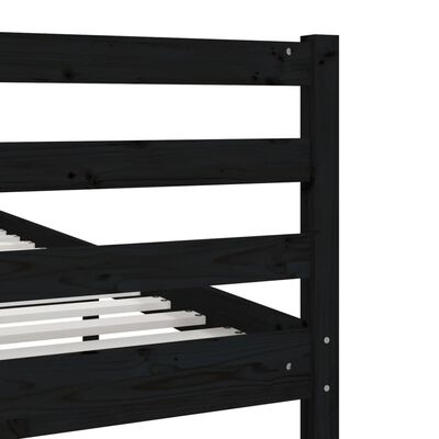 vidaXL Bed Frame without Mattress Black Solid Wood 200x200 cm