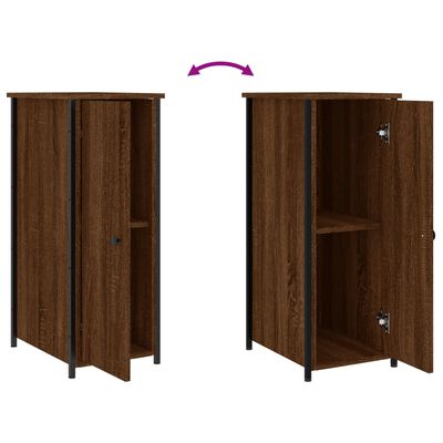 vidaXL Bedside Cabinets 2 pcs Brown Oak 32x42x80 cm Engineered Wood