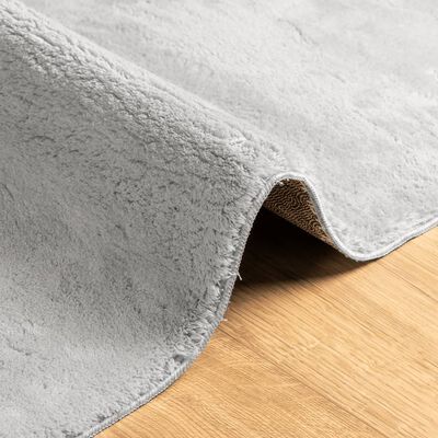 vidaXL Rug HUARTE Short Pile Soft and Washable Grey 160x160 cm