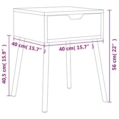 vidaXL Bedside Cabinets 2 pcs Concrete Grey 40x40x56 cm Engineered Wood