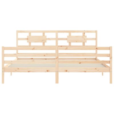 vidaXL Bed Frame without Mattress Super King Size Solid Wood