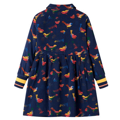 Kids' Dress with Long Sleeves Navy 140