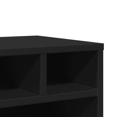 vidaXL Printer Stand Black 40x32x22,5 cm Engineered Wood
