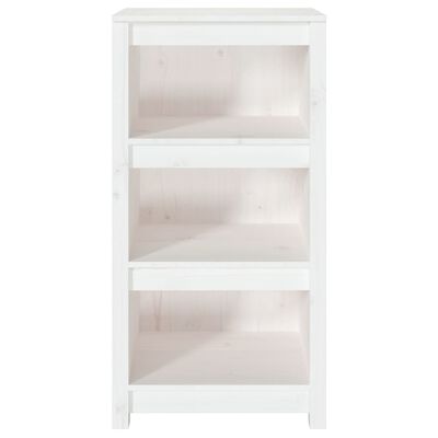 vidaXL Book Cabinet White 50x35x97 cm Solid Wood Pine